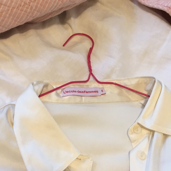 Pearl Satin Button Up - Picture 6 of 7